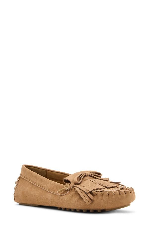 アンクライン レディース シューズ スリッポン・ローファー Anne Klein Cali Driving Shoe Sand Suede サンド