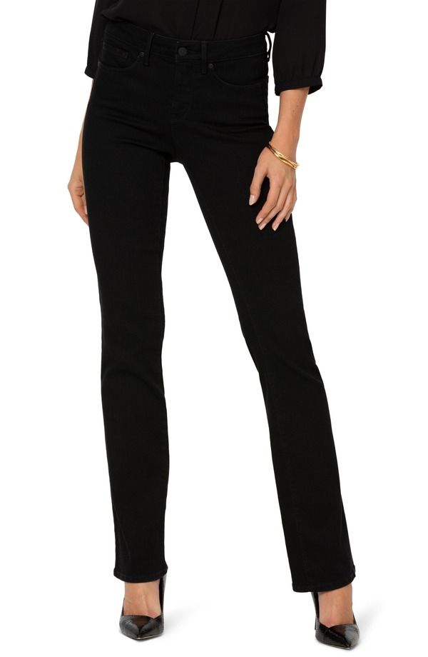 エヌワイディージェイ レディース シューズ ブーツ・レインブーツカット デニム ジーンズ NYDJ Barbara High Stretch Denim Bootcut Jeans Black ブラック