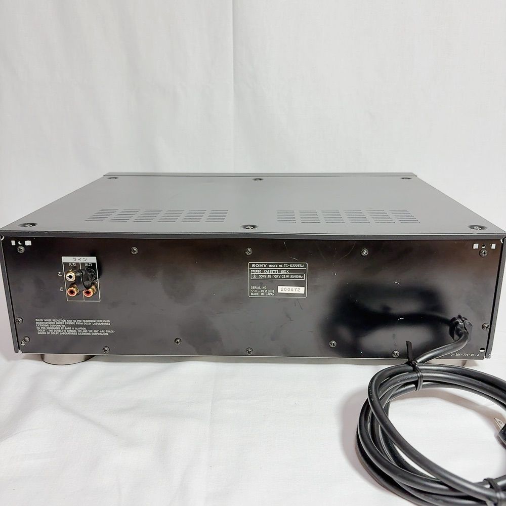 SONY TC-K222ESJ ESシリーズ カセットデッキ ステレオデッキ