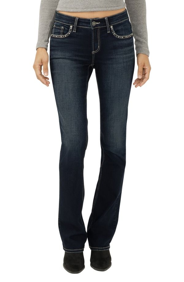 シルバー ジーンズ レディース シューズ ブーツ・レインブーツカット Silver Jeans Co Elyse Slim Bootcut Jeans Aurora