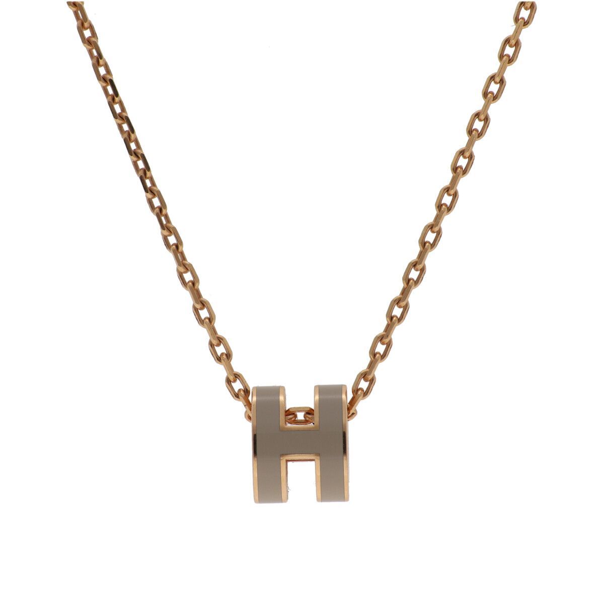 中古】 HERMES エルメス ポップアッシュ ミニ ネックレス ピンク 