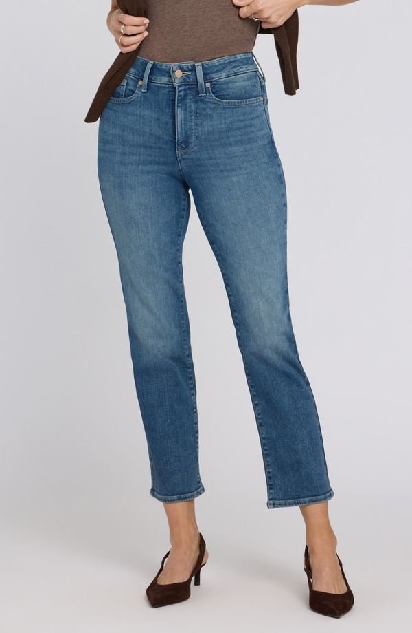 エヌワイディージェイ レディース ボトムス デニムパンツ ストレート ハイウエスト アンクル ジーンズ NYDJ Marilyn High Waist Ankle Straight Leg Jeans Breezy Palms
