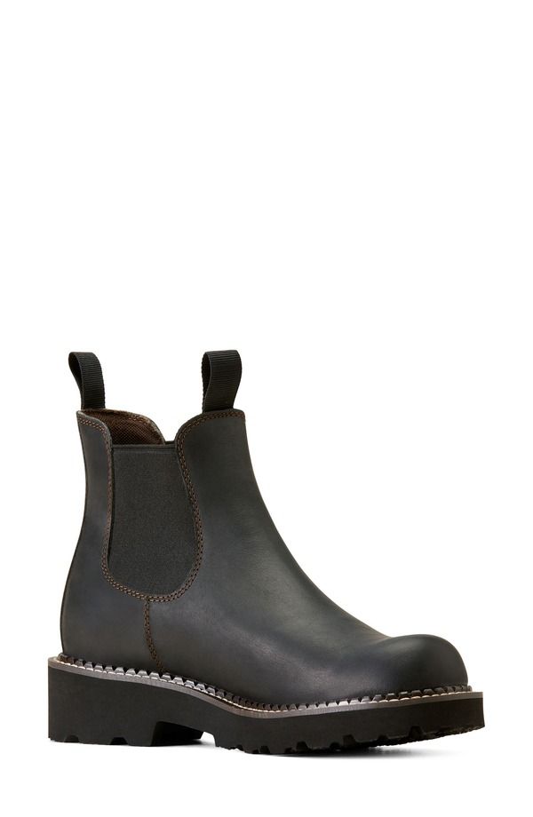 アリアト レディース シューズ ブーツ・レインブーツ チェルシーブーツ チェルシー Ariat Lug Sole Chelsea Boot Black Deertan ブラック