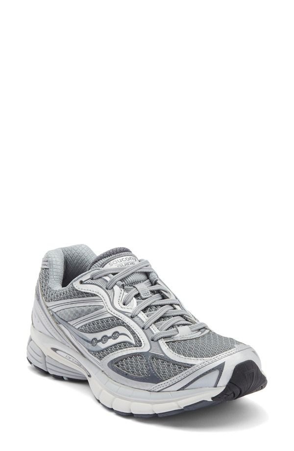 サッカニー レディース シューズ スニーカー Saucony Gender Inclusive ProGrid Guide 7 Sneaker Grey Silver グレー