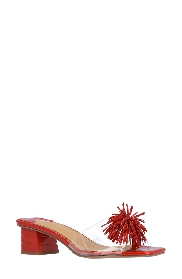 ジェイレニー レディース シューズ サンダル J Rene Ozara Slide Sandal Clear Red レッド