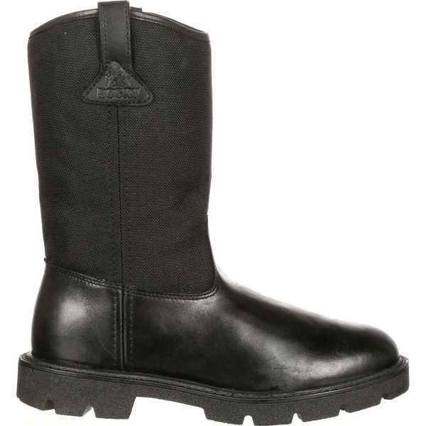 ロッキー メンズ シューズ ブーツ・レインブーツ Rocky Pullon Wellington Public Service Boot Black ブラック
