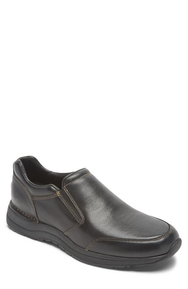 ロックポート メンズ シューズ Rockport Edge Hill II SlipOn Black Leather ブラック