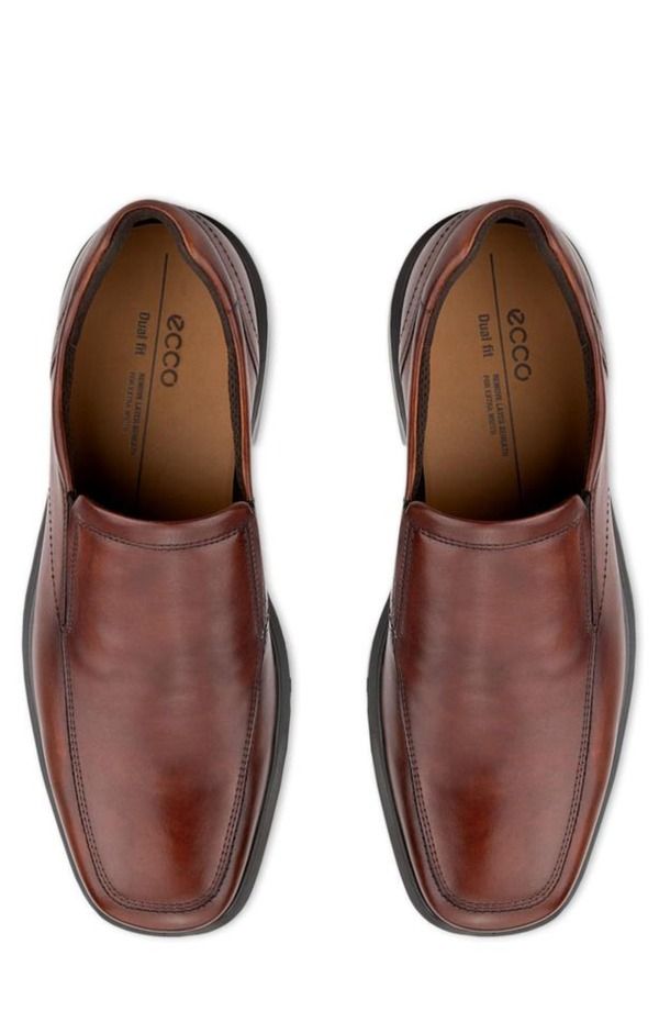 エコー メンズ シューズ レザー ECCO Helsinki 20 Apron Toe Leather SlipOn Cognac Cognac