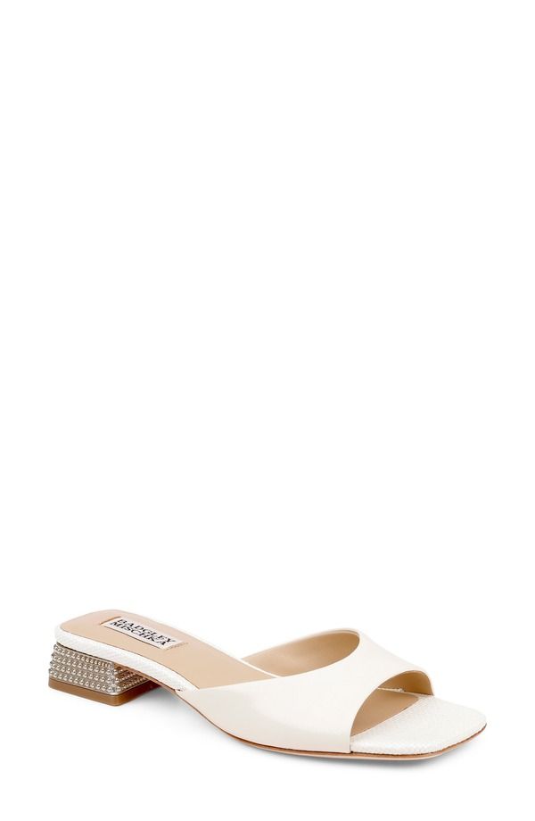 バッジェリーミシュカ レディース シューズ ヒール サンダル BADGLEY MISCHKA Oahu Slide Sandal Cream Leather クリーム