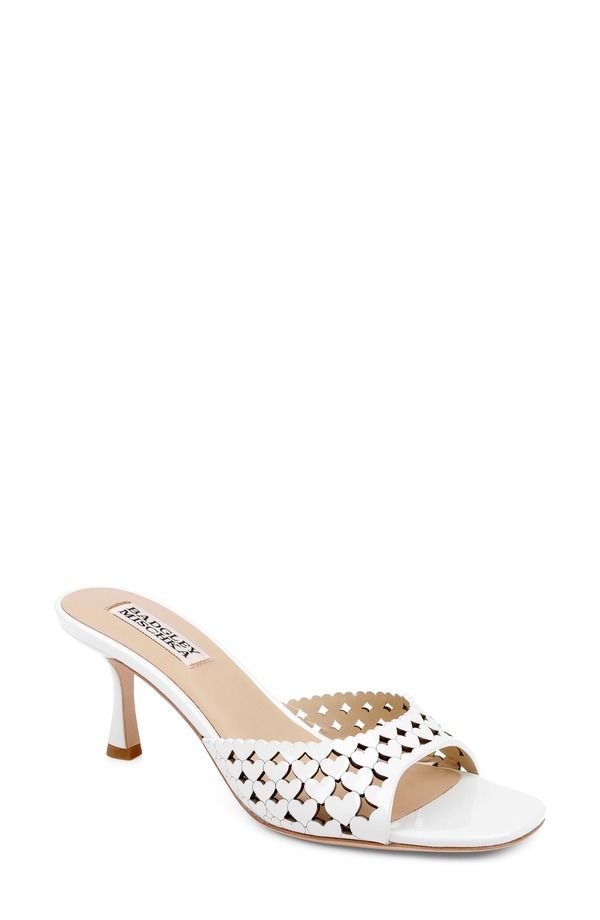 バッドグレイミッシカ レディース シューズ ヒール サンダル Badgley Mischka Collection Windy Slide Sandal White Patent ホワイト