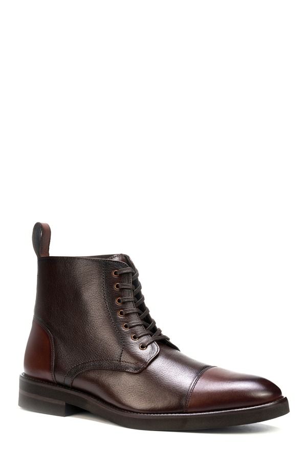 アンソニー ヴィア メンズ シューズ ブーツ・レインブーツ レース Anthony Veer James Laceup Boot Chocolate Brown Burnished ブラウン