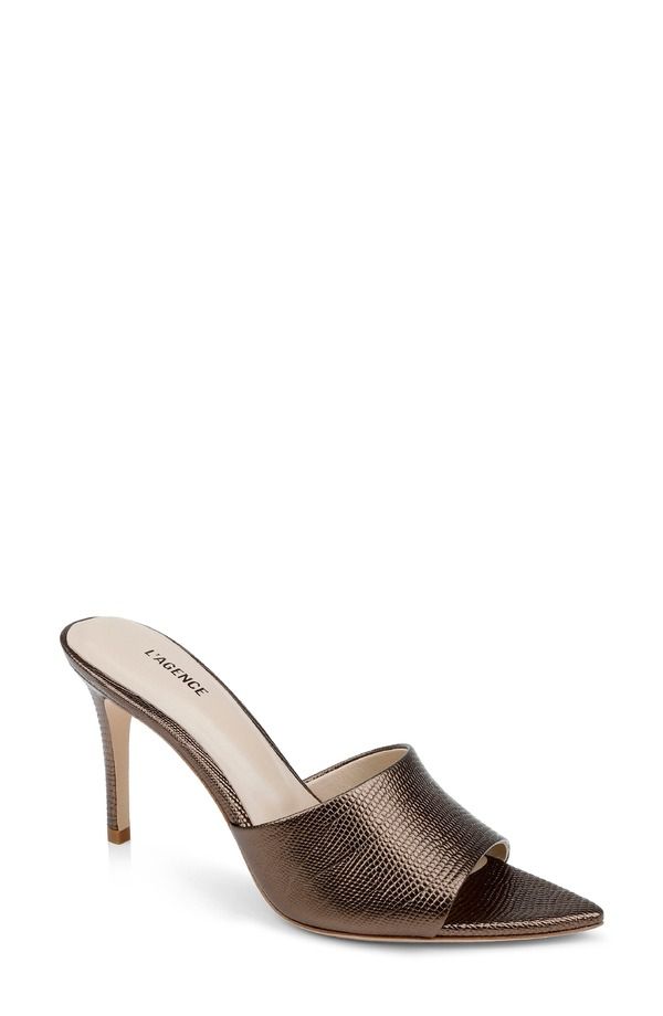 ラジャンス レディース シューズ ヒール サンダル LAGENCE Lolita Pointed Toe Sandal Bronze Lizard