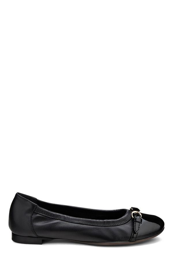エージーエル レディース シューズ サンダル キャップ AGL Monika Cap Toe Ballet Flat Black ブラック