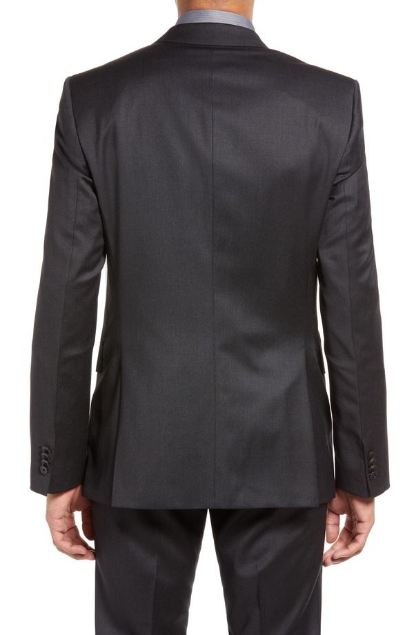 ボス メンズ アウター ジャケット・ブルゾン スリムフィット ウール BOSSlim Fit Solid Wool Suit Jacket Dk Gy ボス メンズ アウター ジャケット・ブルゾン スリムフィット ウール BOSSlim Fit Solid Wool Suit Jacket Dk Gy