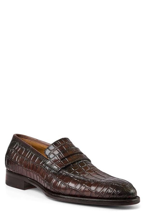 ブルーノマグリ メンズ シューズ ローファー Bruno Magli Emilio Penny Loafer Brown Viper ブラウン