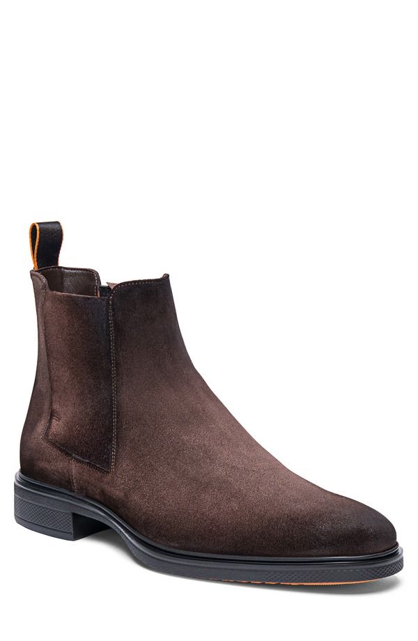 サントーニ メンズ シューズ ブーツ・レインブーツ チェルシーブーツ チェルシー Santoni Easy Chelsea Boot Dark Brown ブラウン