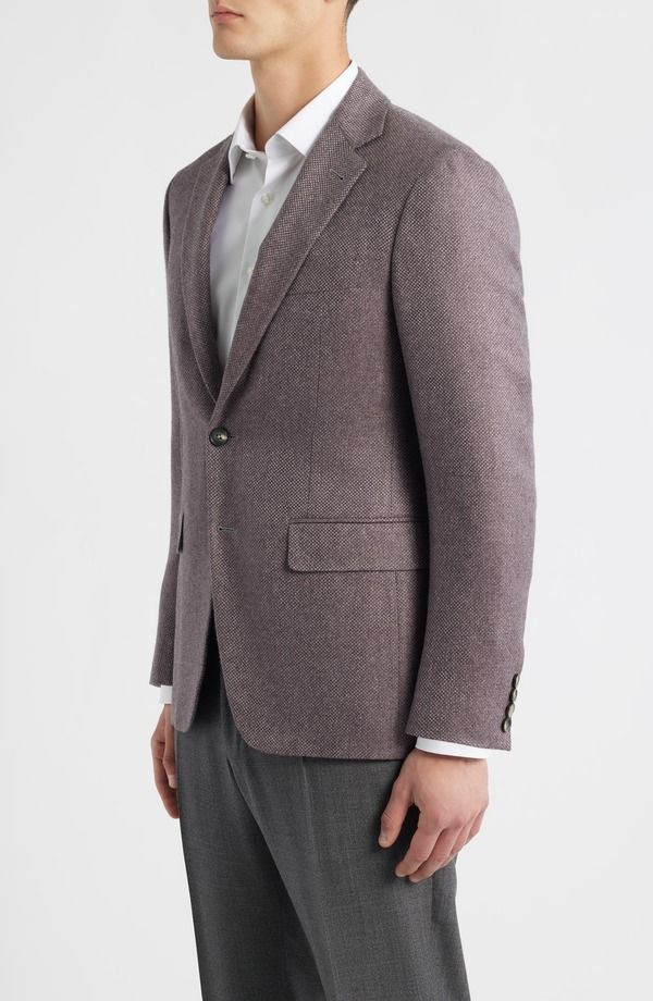 カナーリ メンズ アウター ジャケット・ブルゾン シルク コート Canali Kei Trim Fit Birdseye Cashmere Silk Sport Coat Pink ピンク