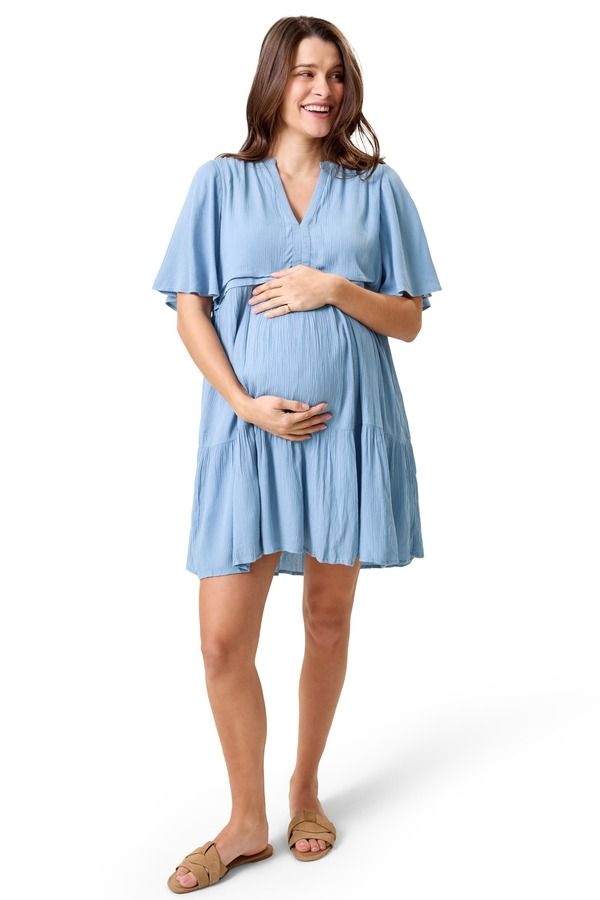 キンドリッド ブレイブリー レディース トップス ワンピース ミニ Kindred Bravely Marlowe Nursing Mini Dress Vintage Blue ブルー