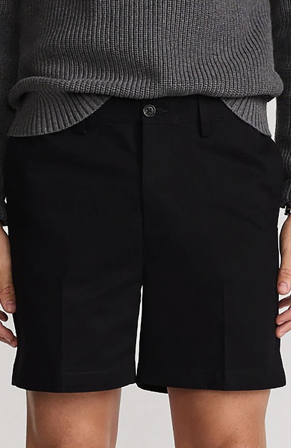 ランズエンド メンズ ボトムス ハーフパンツ・ショーツ ショートパンツ Lands End Comfort Waist 6 No Iron Chino Shorts Black ブラック