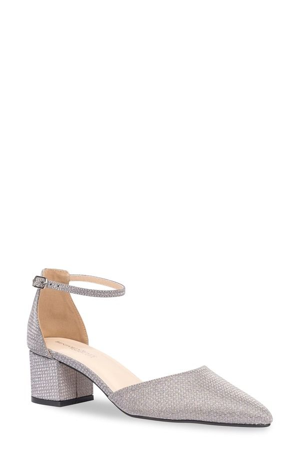 タッチアップ レディース シューズ ヒール アンクル Touch Ups Tegankle Strapointed Toe Pump Silver シルバー