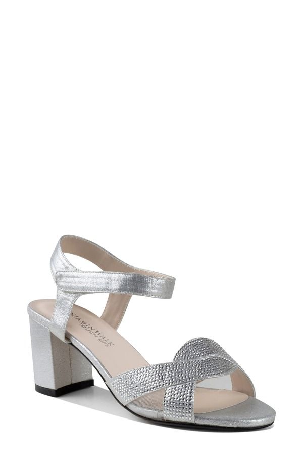 タッチアップ レディース シューズ ヒール サンダル アンクル Touch Ups Cam Ankle Strap Sandal Silver シルバー