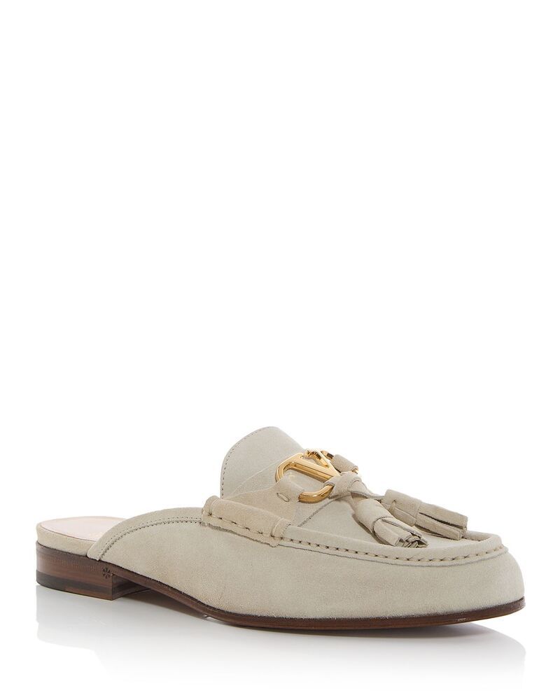 ヴァレンティノ レディース シューズ スリッポン・ローファー ロゴ Valentino Garavani Womens VLogo Tassel Mule Loafershadow Grey グレー