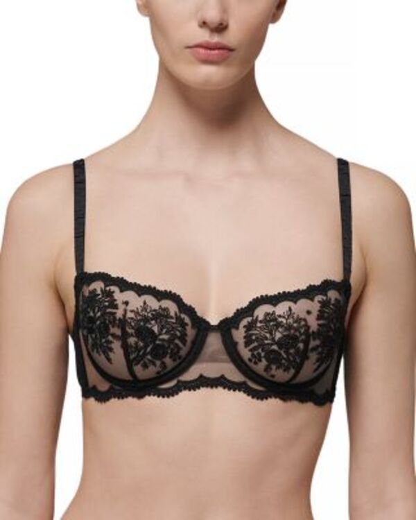 シモーヌペレール レディース アンダーウェア ブラジャー Simone Perele Intrigue Demi Bra Black ブラック