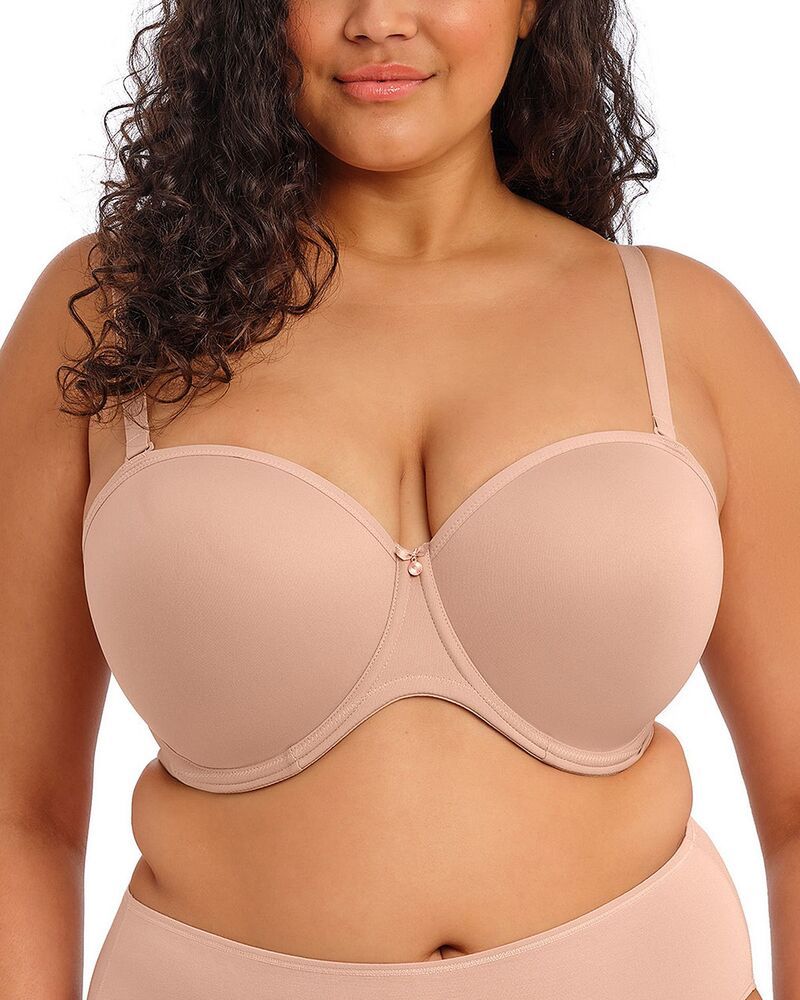 エロミ レディース アンダーウェア ブラジャー ストラップレス Elomi Smooth Underwire Molded Strapless Bra Sahara
