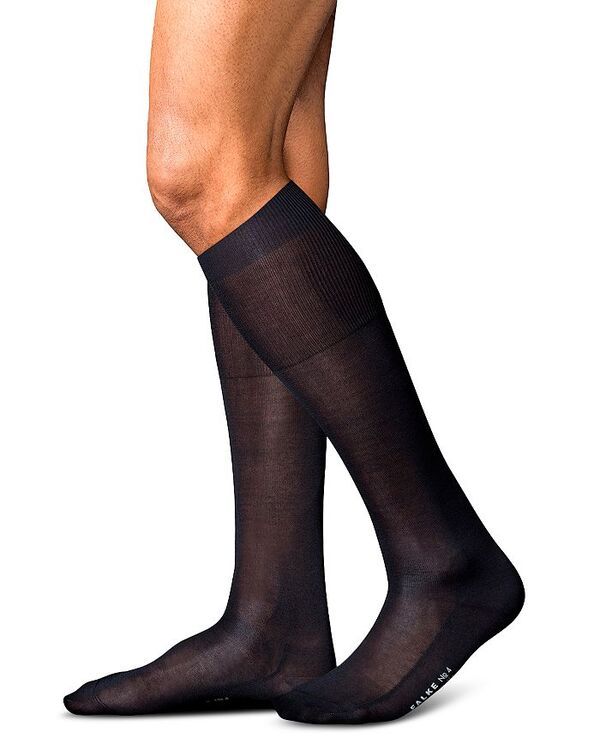 ファルケ メンズ トップス ワンピース ナイロン シルク Falke No 4 Silk Nylon Knee High Dress Socks Dark Navy ネイビー
