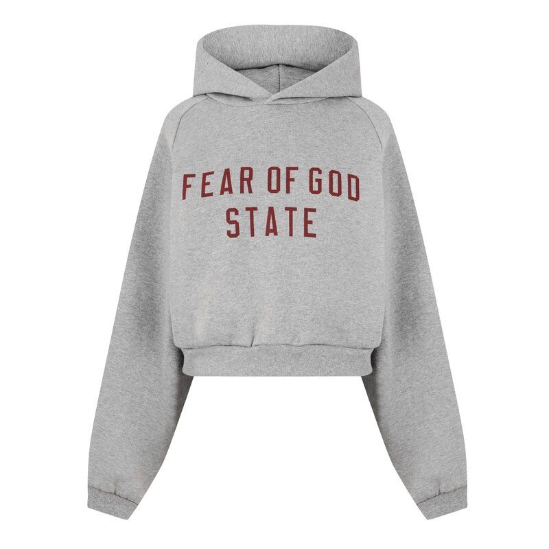 フィアオブゴッド レディース アウター パーカー・スウェット フリース パーカー FEAR OF GOD ESSENTIALS Heavy Fleece State Hoodie Dark Heather ヘザー