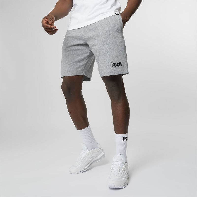 ロンズデール メンズ ボトムス ハーフパンツ・ショーツ ショートパンツ ジャージー Lonsdale Jersey Lounge Shorts Light Heather ヘザー