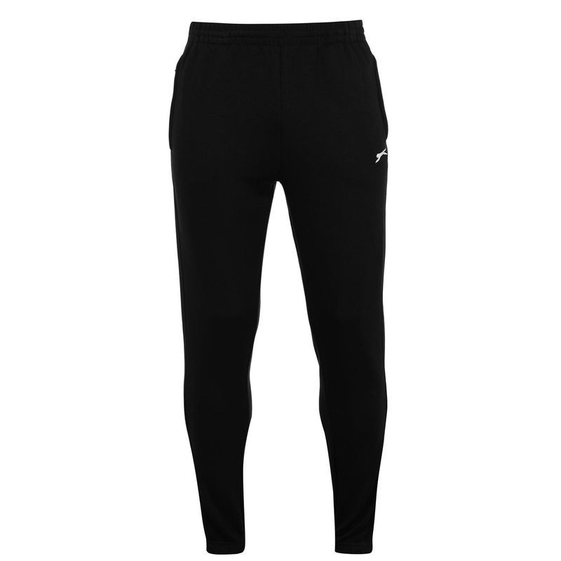 スラセンジャー メンズ ボトムス カジュアルパンツ パンツ フリース Slazenger Cuffed Fleece Jogging Pants Mens Black ブラック