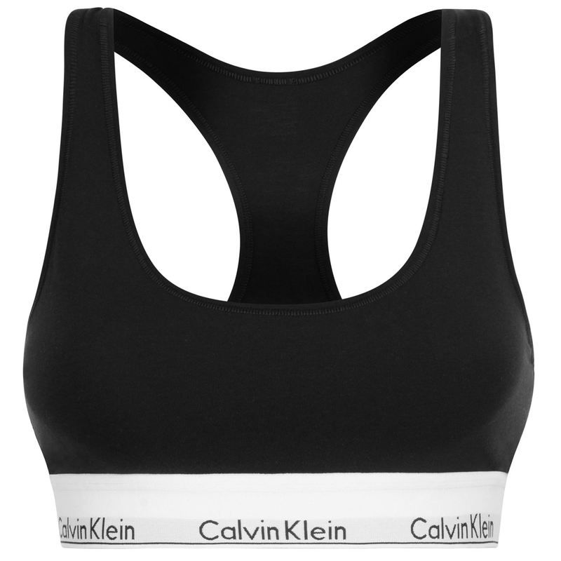 カルバンクライン レディース アンダーウェア ブラジャー コットン ロゴ Calvin Klein Modern Cotton Logo Bralette BLACK ブラック