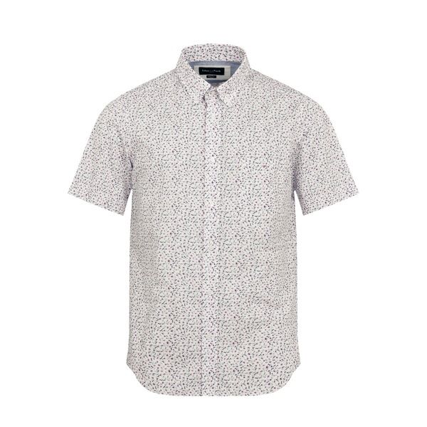 エデンパーク メンズ トップス シャツ フラワー柄 プリント フラワー Eden Park White shirt with exclusive floral print ROC15 ホワイト