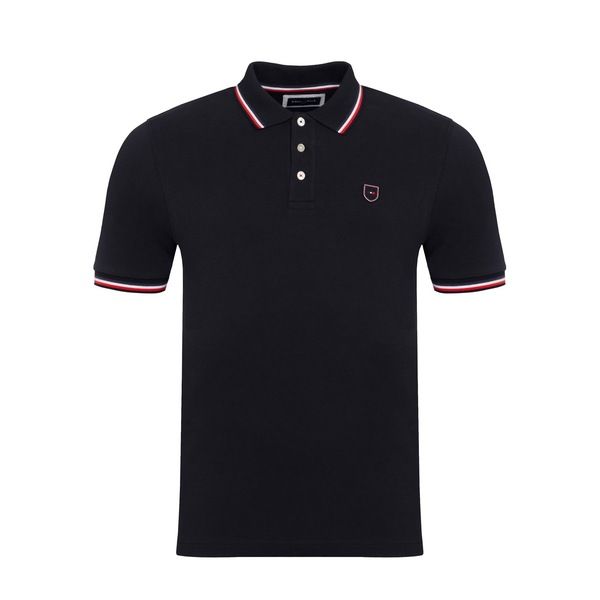 エデンパーク メンズ トップス ポロシャツ 半袖 Eden Park Navy blue shortsleeved polo shirt BLF ネイビー
