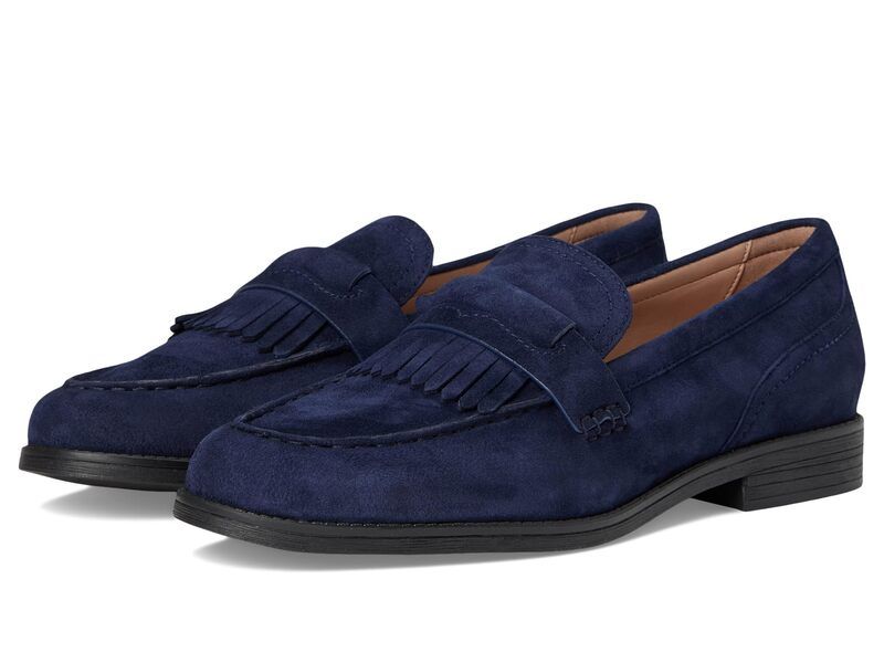 コールハーン レディース シューズ スリッポン・ローファー Cole Haan Stassi Kiltie Loafers Midnight Moon Suede