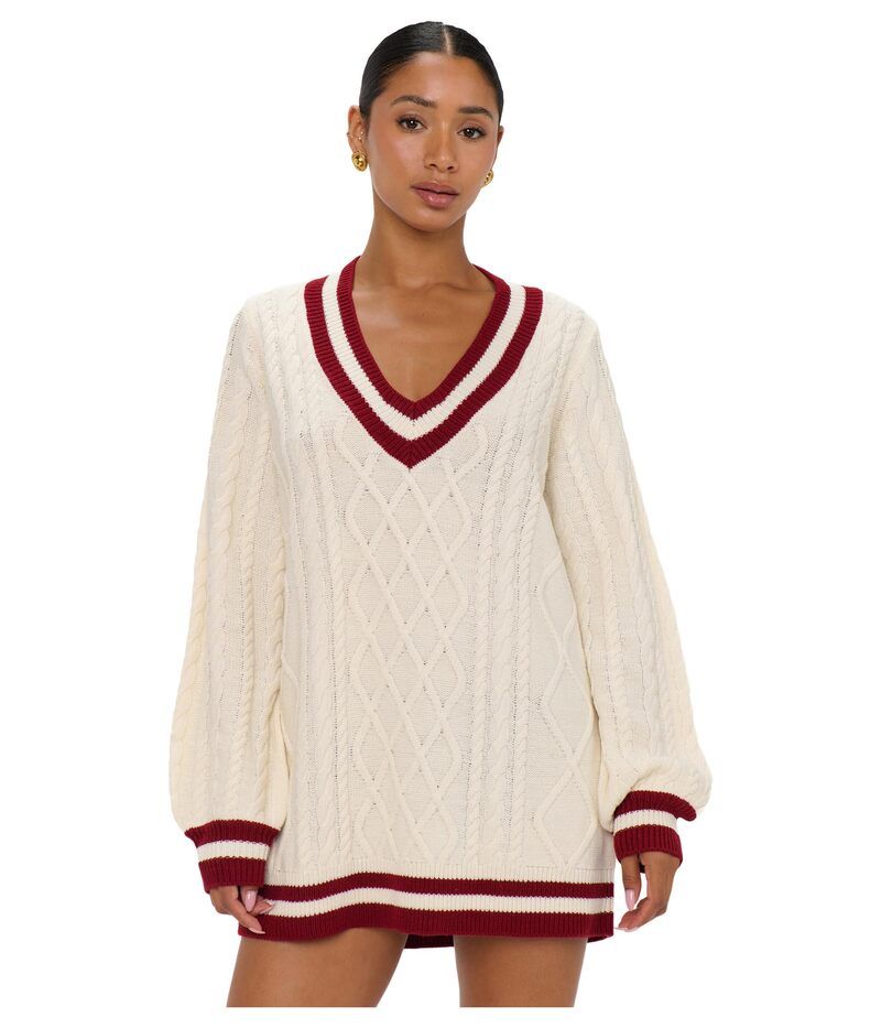 ウミーユアムーム レディース トップス ワンピース セーター Show Me Your Mumu Tailgate Sweater Dress White ホワイト
