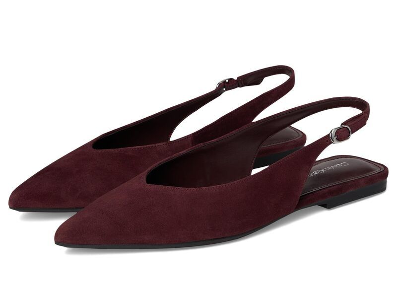 カルバンクライン レディース シューズ ブーツ・レインブーツ Calvin Klein Galiana Dark Red Suede レッド
