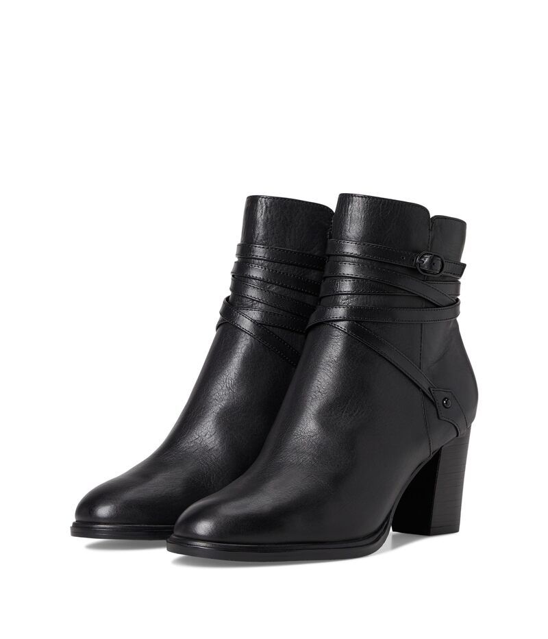ジョンストンアンドマーフィー レディース シューズ ブーツ・レインブーツ Johnston Murphy Amy Belted Bootie Black ブラック