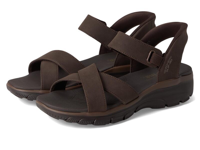 スケッチャーズ レディース シューズ サンダル SKECHERS Easy Going Somewhere Sunny Chocolate チョコレート