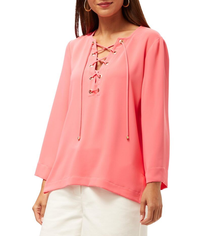 トリーナターク レディース トップス シャツ Trina Turk Catamaran Top Coral Crush コーラル