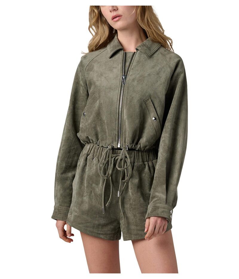 ブランクニューヨーク レディース アウター コート スエード ジャケット Blank NYC Desert Sage Faux Suede Jacket Green グリーン
