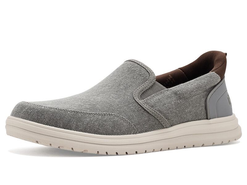 ノンブッシュ メンズ シューズ スニーカー ローファー Nunn Bush Brew City Easy On and Off Moccasin Toe Hands Free OrganicanvaslipOn Loafers Grey グレー