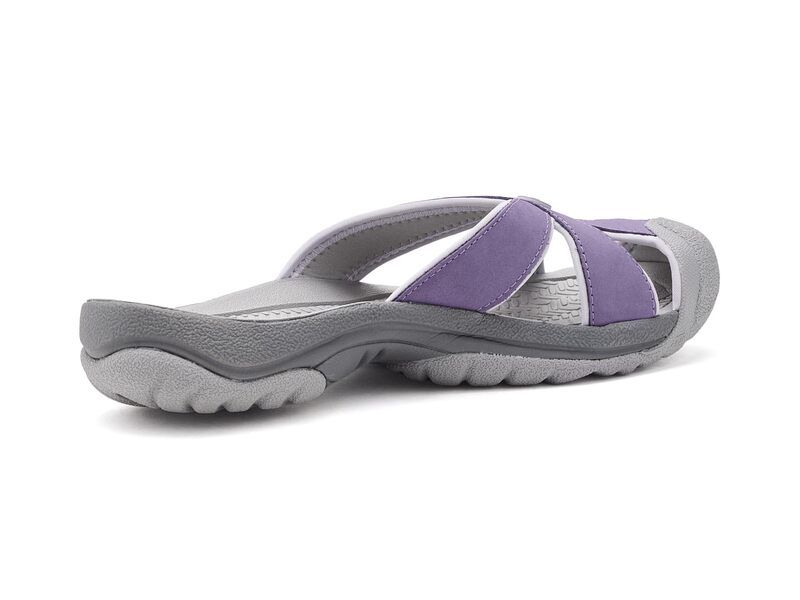 キーン レディース シューズ サンダル レザー KEEN Bali Leather Slide Sandals Purple HazeSte パープル