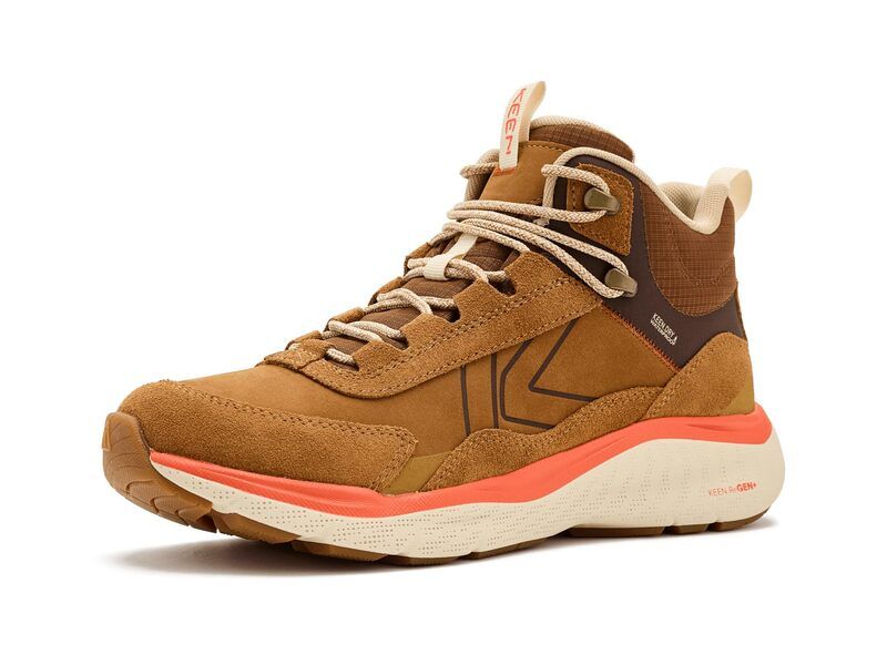 キーン レディース シューズ ブーツ・レインブーツ レザー KEEN Leiki Waterproof Leather Hiking Boots ChipmunkBirch