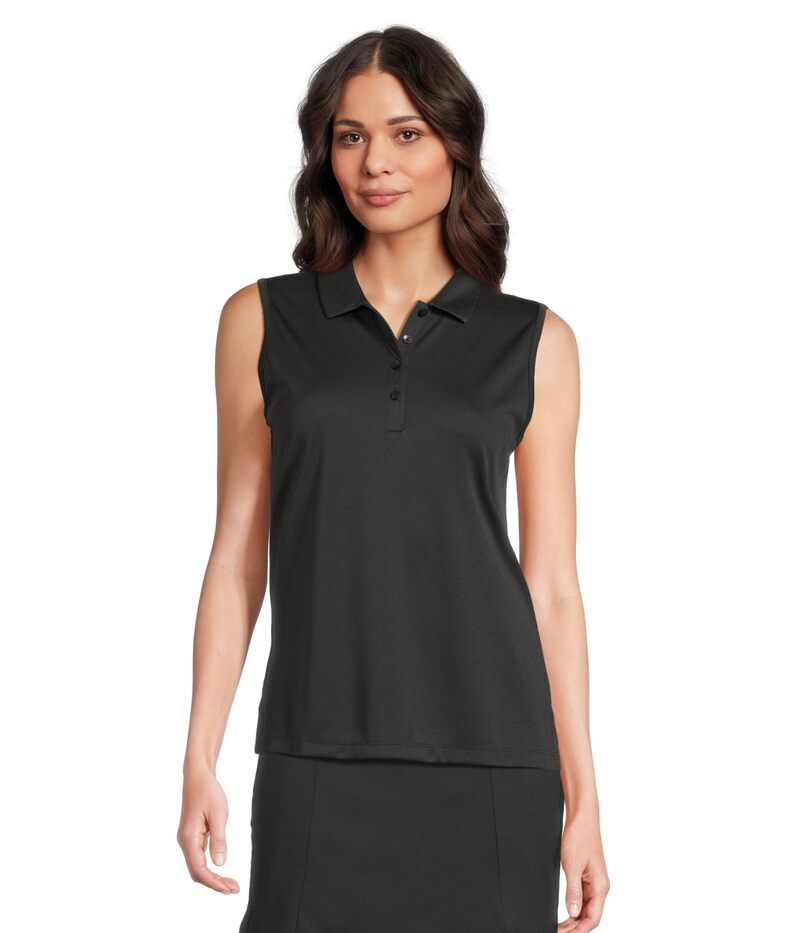 キャラウェイ レディース トップス シャツ ポロシャツ ノースリーブ Callaway Sleeveless Tournament Polo Caviar