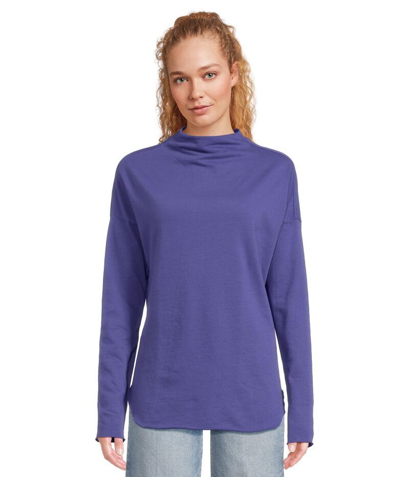 マイケルスターズ レディース アウター ニット・セーター モックネック Michael Stars Laurel Mock Neck Top Moonlit