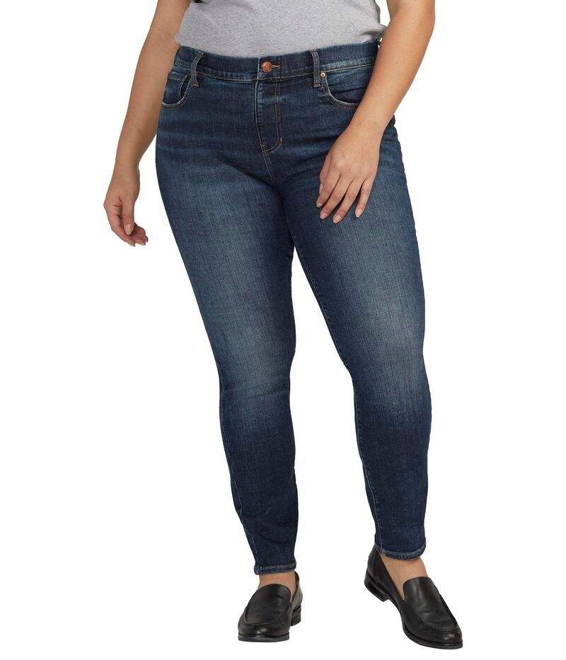 ジャグジーンズ レディース ボトムス デニムパンツ プラスサイズ Jag Jeans Plusize Maya MidRise Skinny Leg Jeans Night Flight Blue ブルー