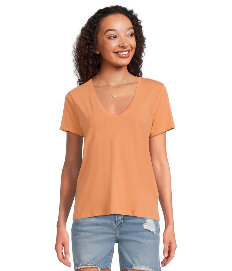 メイドウェル レディース トップス シャツ Vネック Madewell Northside Vneck Tee Faded Sunset