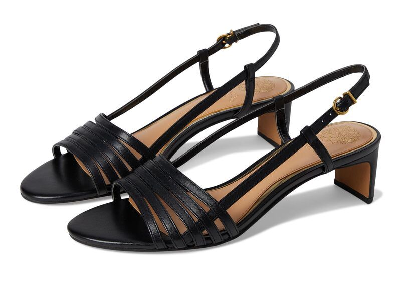 ヴィンスカムート レディース シューズ ヒール サンダル Vince Camuto Layton Strappy Kitten Heel Sandals Black ブラック